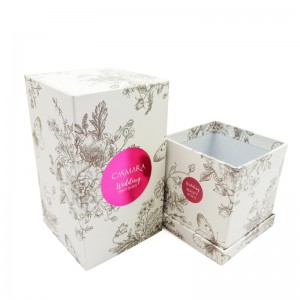 caixa de presente de papel de embalagem de cosméticos de beleza rosa