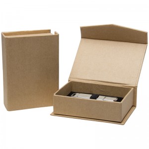 Personalizado Reciclado Recurso kraft embalagens dobráveis ​​caixas de presente de papel dobrável para alimentos